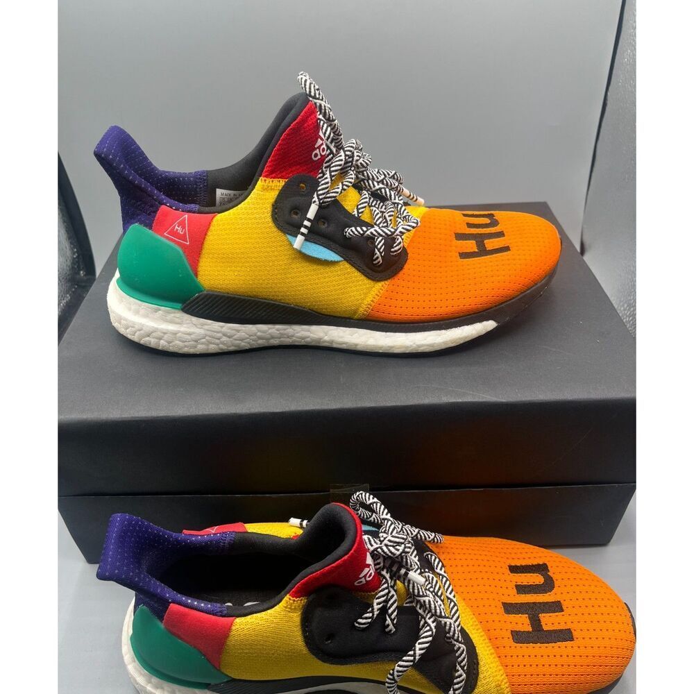 ADIDAS ATHLETIC SHOES Solar Hu Glide ST WOMEN Size 7.5 US PRIMARY COLORS ORANGE - Picture 2 of 15
